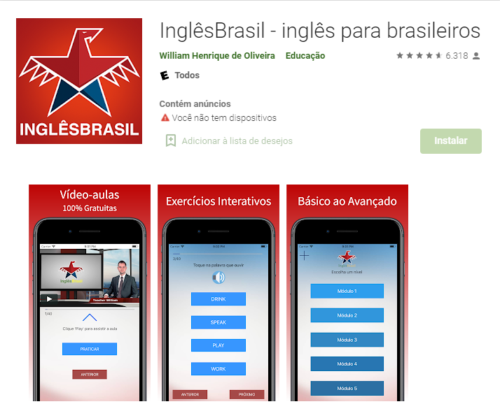 aplicativo InglêsBrasil 1