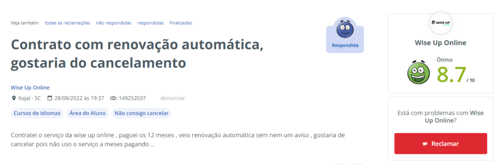 reclamação 1